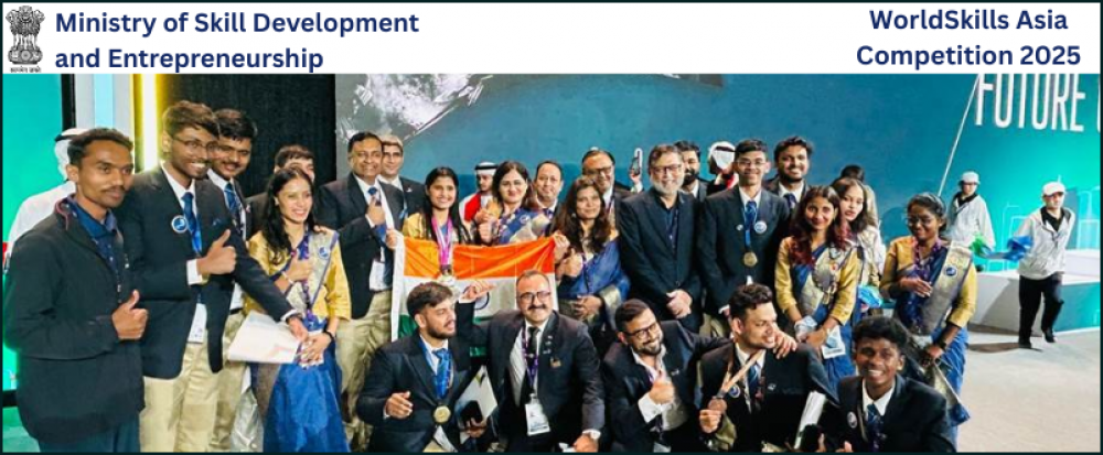 India Secures 8th Rank in WorldSkills Asia Competition 2025
