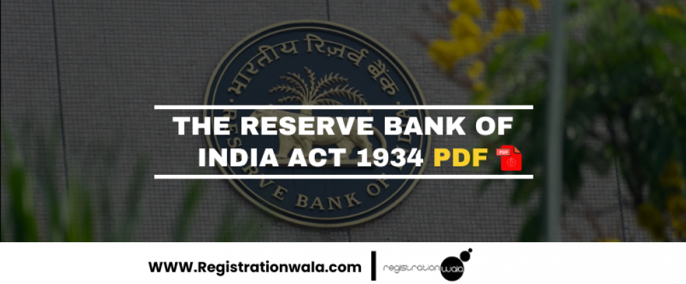 The Reserve Bank Of India Act, 1934 PDF