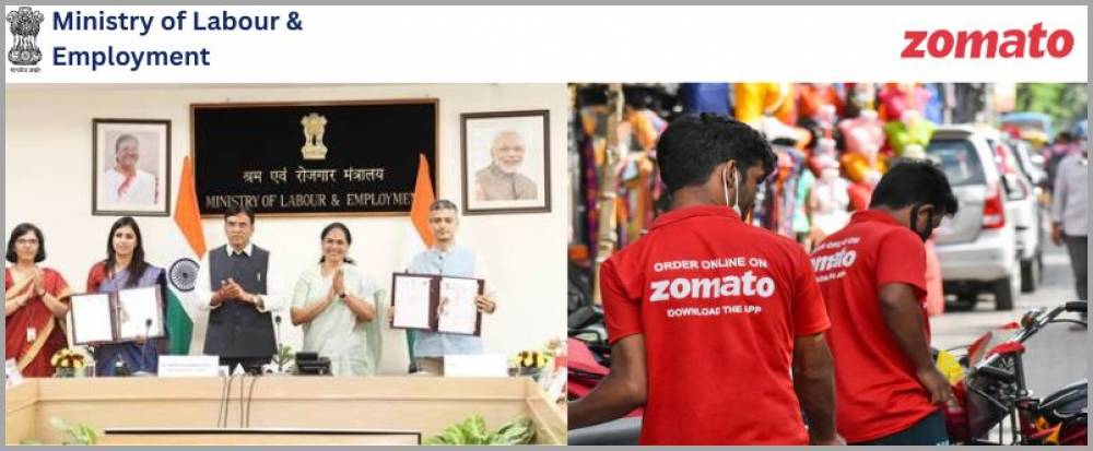 Ministry of Labour & Employment and Zomato sign MoU in New Delhi