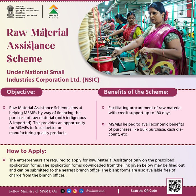 Raw Material Assistance Scheme