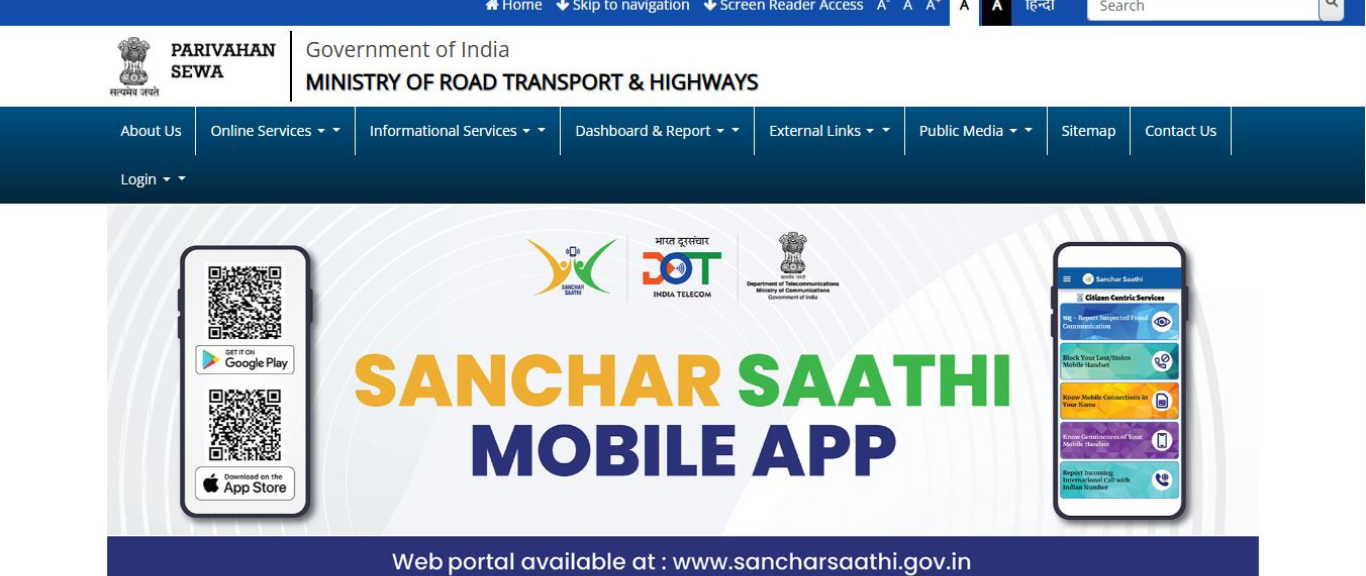 Visit the Parivahan portal.