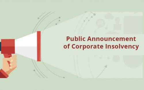 Public Announcement of Corporate Insolvency