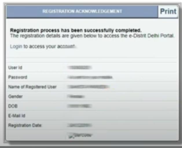 registration acknowledgment