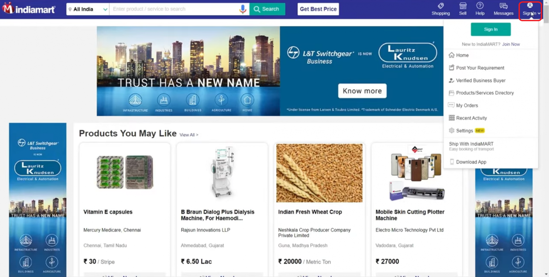 Indiamart seller portal