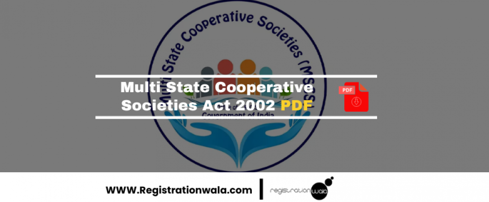 Multi State Cooperative Societies Act 2002 PDF